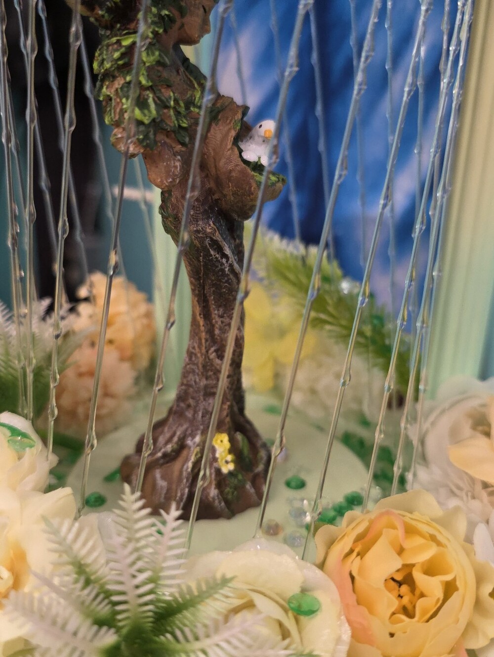 Oil Rain Motion Lamp Mother Tree Birdy - Picture 9 of 17
